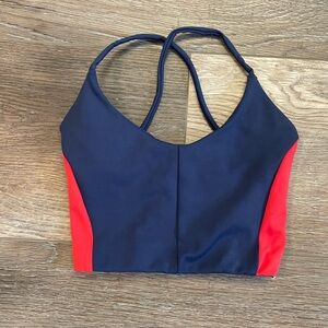Five Navy Sports Bra with Red Side Panels NWOT size XXS